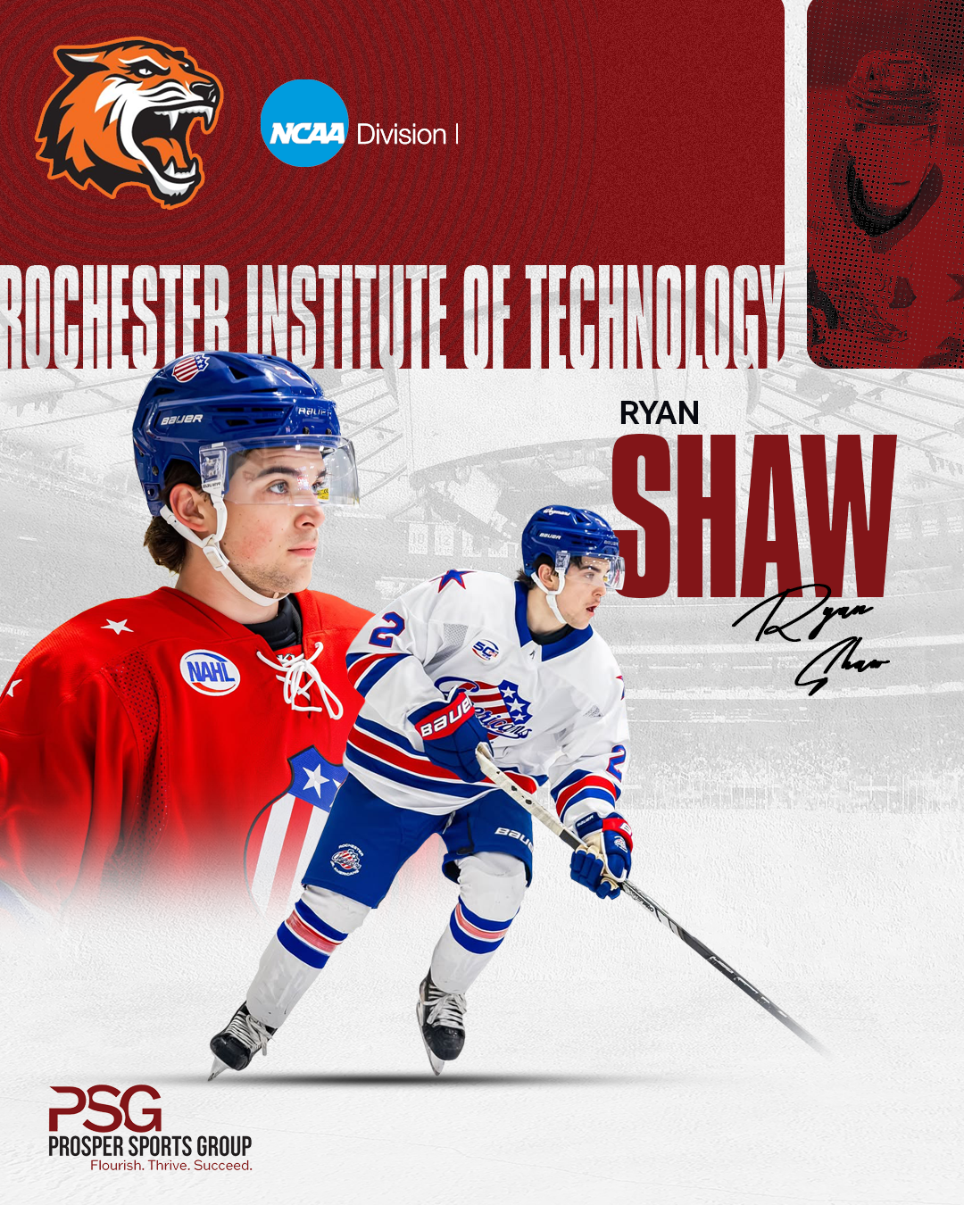 From the NAHL to D1: Ryan Shaw Commits to RIT NCAA Division I | Prosper ...